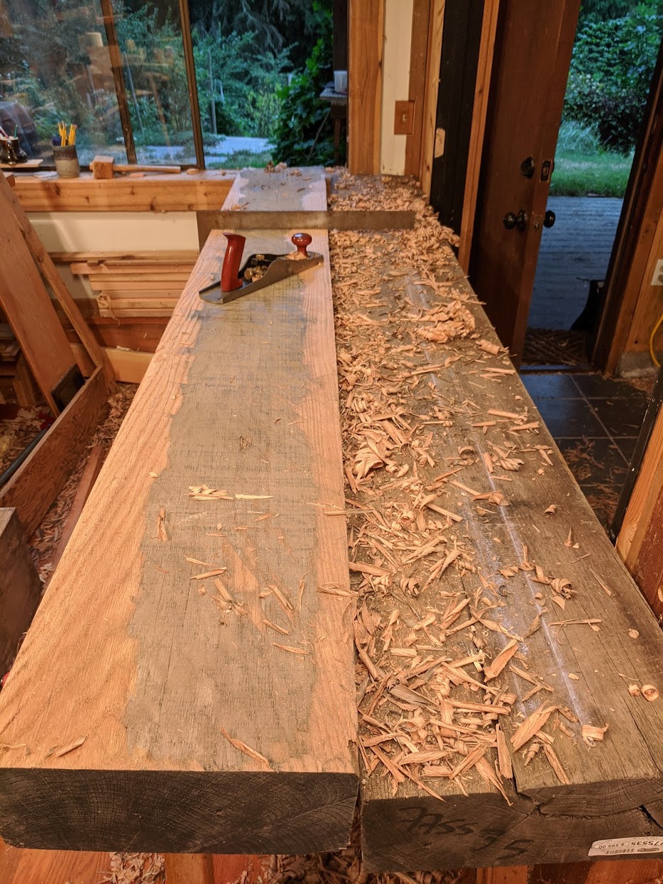 Oak Beams in Shop